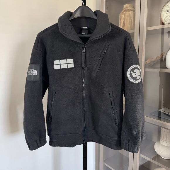 The North Face Trans-Antarctica 1990 Expedition Black Fleece Jacket M High Neck - Picture 1 of 6